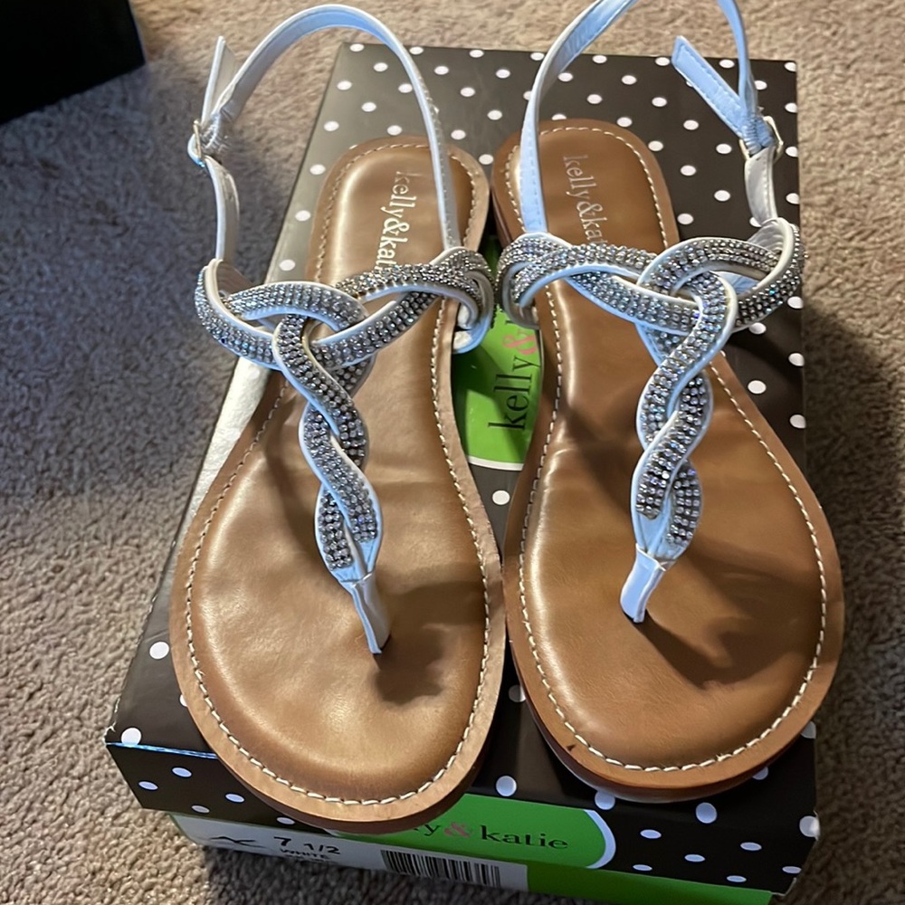 Kelly & Katie white sandals
